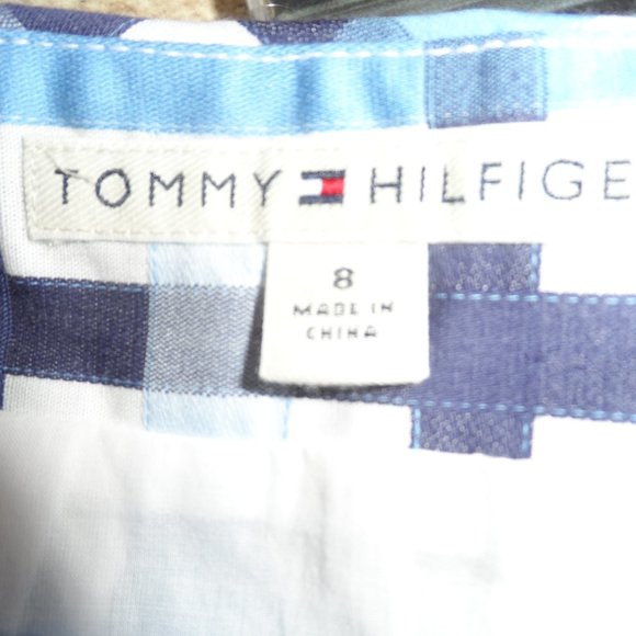NWT Tommy Hilfiger Pleated Front Skirt Blue Size 8 - Picture 2 of 2